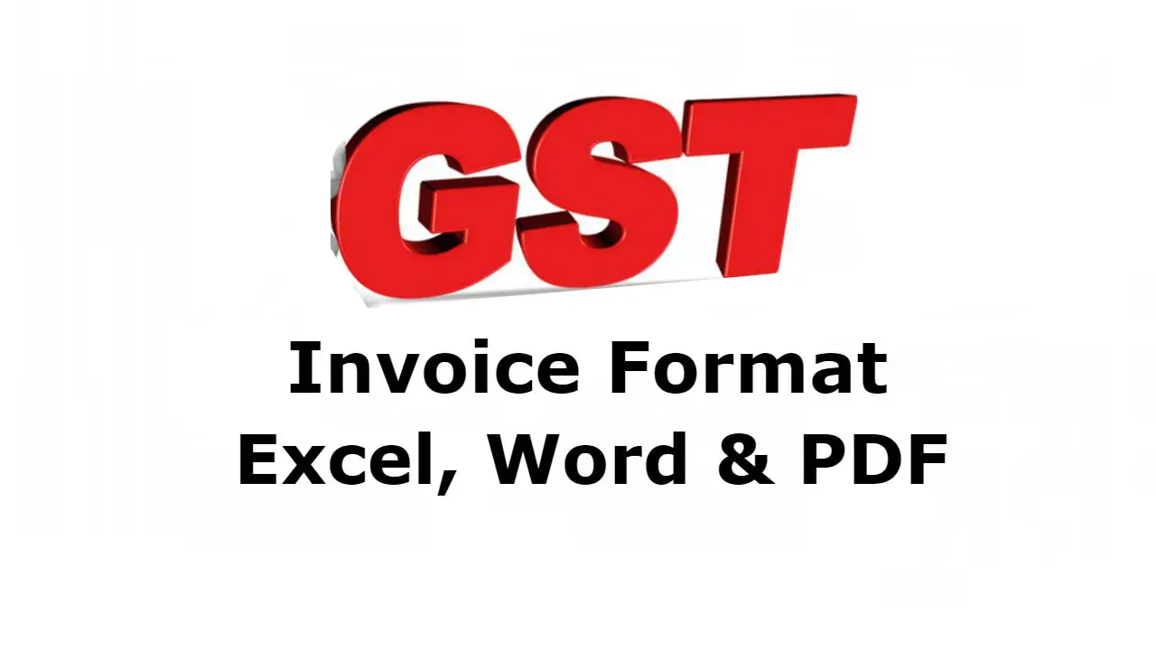 GST Invoice Format in Excel