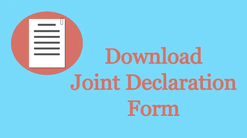 Joint Declaration Form