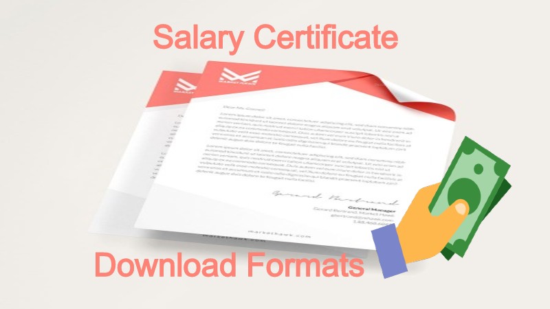 salary certificate template