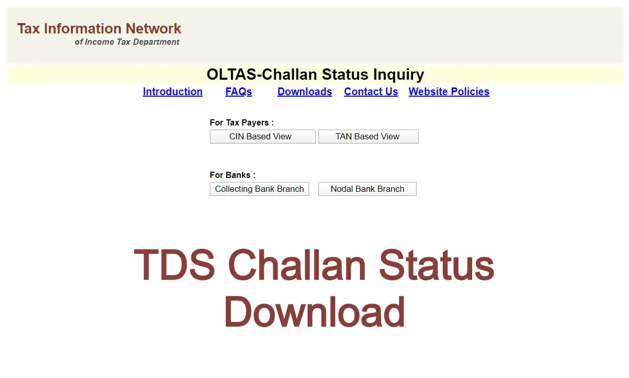 TDS Challan Status